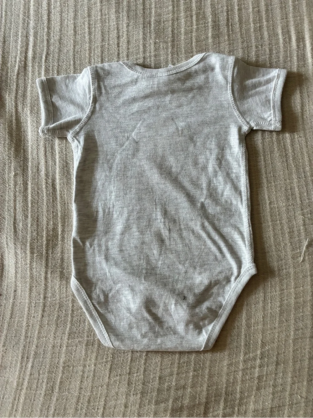 His Masterpiece Ephesians 2:10  Desert Graphic Onesie Heathered Gray, 12 mo NEW!